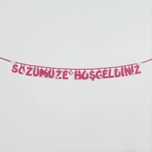 Buççin Online Mağaza  Sözümüze Hoşgeldiniz Keçe Yazı Çok Renkli Belirtilmemiş