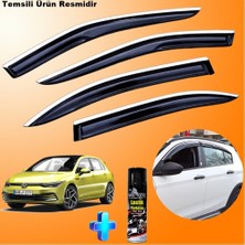 Friemats Vw Golf 8 Mügen Cam Rüzgarlığı Abs Nikelaj Krom Cam Rüzgarlığı 2020 Sonrası + Ebrayn Lastik Parlatıcı
