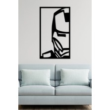 Buççin Online Mağaza  24X40 cm Iron Man Duvar Panosu Ahşap Siyah