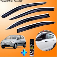 Friemats Hyundai Getz Mügen Cam Rüzgarlığı Abs Nikelaj Krom Cam Rüzgarlığı 2002-2011 + Ebrayn Lastik Parlatıcı