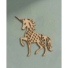 Buççin Online Mağaza  Unicorn Temalı Dekoratif Duvar Süsü Ahşap Bej