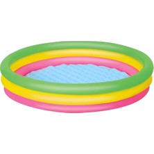 Premini Renkli ve Dayanıklı 152X30 cm Zeminli Şişme Havuz, Eğlence Dolu Yaz Keyfi