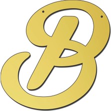Buççin Online Mağaza  Söz,nişan,kına 30 cm Pleksi Ayna Baş Harf Gold Akrilik Altın