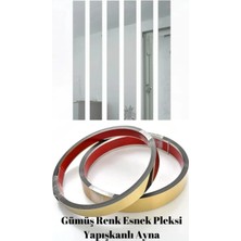 Buççin Online Mağaza  Kendinden Yapışkanlı Şerit Pleksi Ayna Farklı Ebat ve Renkler (Ebatlar cm Üzeredir ) Akrilik Gümüş