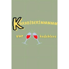 Buççin Online Mağaza  Ahşap Karabiberim Vur Kadehlere Duvar Poster Ahşap Çok Renkli