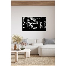Buççin Online Mağaza  50X30 cm Vahşi Doğa Duvar Panosu Ahşap Siyah