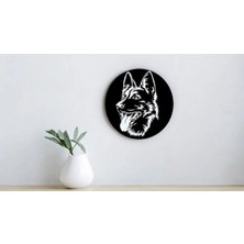 Buççin Online Mağaza  Alman Çoban Köpeği Ahşap Duvar Ablo Ahşap Siyah