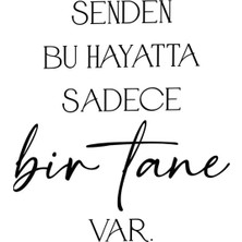 Buççin Online Mağaza  Ahşap Senden Bu Hayatta Sadece Bir Tane Var Duvar Poster Ahşap Çok Renkli