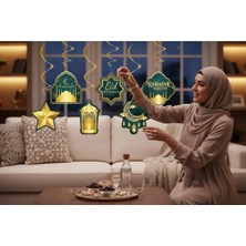 Buççin Online Mağaza  Ramazan Tavan Süsü Seti – Eid Mubarak, Ramadan Kareem Temalı Sarkıt Süs – Islami Dekorasyon Beyaz Ka