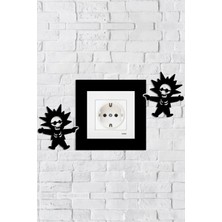Buççin Online Mağaza  Elektrik Çarpan Çocuk Tasarım Priz Çerçevesi (Iç Ölçü 8,4x8,4 Cm) Dekoratif Priz - Anahtar Çerçevesi
