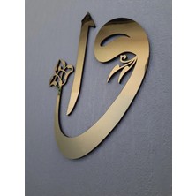 Buççin Online Mağaza  Elif Vav Büyük Boy Altın Ayna Pleksi Tasarım Altın