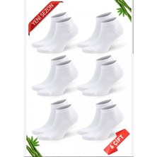 Erka 6'lı Paket Erkek/bayan Bambu Sneaker Çorap - Dikişsiz ve Terletmez Konfor