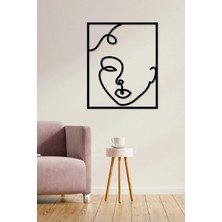 Buççin Online Mağaza  32X40 cm Kadın Siüeti Çizimli Duvar Panosu Ahşap Siyah