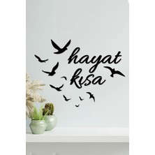 Buççin Online Mağaza  75X55 cm Hayat Kısa Ahşap Duvar Panosu Ahşap Siyah