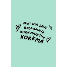 Buççin Online Mağaza  Ahşap Yeni Bir Şeye Başlamaya Korkuyorsun Korkma Duvar Poster Ahşap Çok Renkli