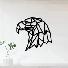 Buççin Online Mağaza  34X29 cm Geometrik Kartal Desenli Ahşap Duvar Panosu Ahşap Siyah