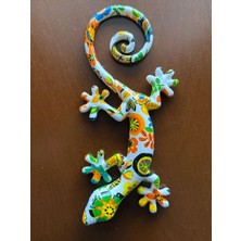 Buççin Online Mağaza  Reçineli 3 Boyutlu Egzotik Kertenkele Duvar Dekoru Orta Boy 16,5 x 8 cm Reçine Çok Renkli