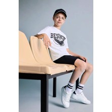 DeFacto %100 Pamuk Beşiktaş Kısa Kollu Pijama Üst Şort Pijama Alt 2'li Pijama Takımı Erkek Çocuk H7618A826HS