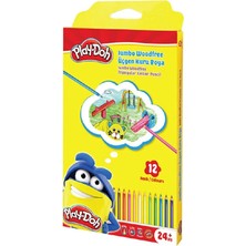 Play-Doh Jumbo Üçgen Kuru Boya 12 Renk Dayanıklı ve Kolay Kullanım için Çocuklar