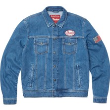 Indian Motorcycle Indıan Motorcycle Denım Jacket Blu Erkek Kot Ceket