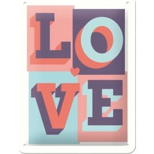 Buççin Online Mağaza  Love Metal Pano Metal Beyaz