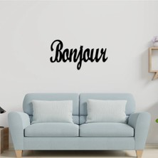 Buççin Online Mağaza  Bonjuur Metal Duvar Yazısı Metal Siyah