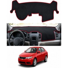 E-BİZ Kia Cerato (2008-2012) Uyumlu Torpido Koruma Örtüsü Oto Kılıfı Siyah - Kırmızı