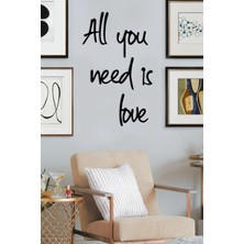 Buççin Online Mağaza  All You Need Is Love Ahşap Duvar Yazısı Ahşap Siyah