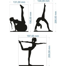 Buççin Online Mağaza  Üçlü Pilates Seti Dekor Tablo Mdf Ahşap Lazer Kesim Duvar Panosu Siyah 3mm ARTDV04807 Ahşap Siyah
