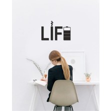 Buççin Online Mağaza  Life Duvar Yazısı Siyah