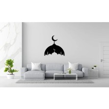 Buççin Online Mağaza  Modern Islami Duvar Dekoru - Cami ve Hilal Ahşap Tablo - Lazer Kesim Manevi Duvar Sanatı -3 mm Mdf A