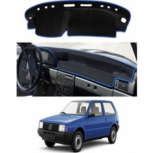 E-BİZ Fiat Uno 60-70 (1983-1995) Uyumlu Torpido Koruma Örtüsü Oto Kılıfı Siyah - Mavi