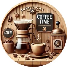 Buççin Online Mağaza  Kahve Köşesi Cafe Duvar Süsü Kahve Sevenlere Özel 25X25 Duvar Dekoru Ahşap Çok Renkli