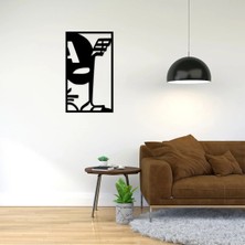 Buççin Online Mağaza  23X40 cm Kaptan Amerika Tekli Duvar Panosu Ahşap Siyah