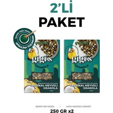 Tropikal Meyveli Granola - Spirulina, Chia 2'li Paket 2X250 Gram