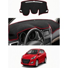 E-BİZ Hyundai I30 (2011+) Uyumlu Torpido Koruma Örtüsü Oto Kılıfı Siyah - Kırmızı