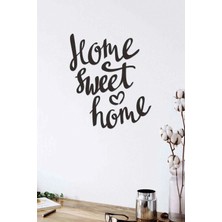 Buççin Online Mağaza  Home Sweet Home Duvar Dekoru Tablosu Siyah Ahşap Lazer Mdf Ahşap Siyah