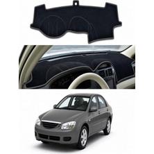 E-BİZ Kia Cerato (2004-2008) Uyumlu Torpido Koruma Örtüsü Oto Kılıfı Siyah - Gri