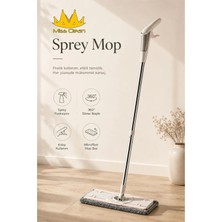 Missclean Mandallı Sprey Mop Pratik Su Püskürtmeli Mikrofiber Başlıklı Yeni Nesil Kovasız Temizlik