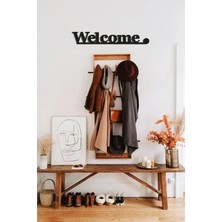 Buççin Online Mağaza  Dekoratif Ahşap Duvar Dekoru Welcome Panosu 50X8CM Ahşap Siyah
