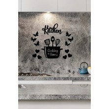 Buççin Online Mağaza  Mutfağım Kitchen Tencere Cooking Time Lazer Kesim Duvar Oda Ev Aksesuarı Ahşap Tablo Ahşap Siyah