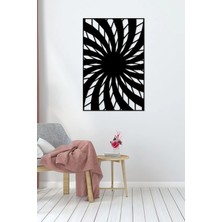 Buççin Online Mağaza  33X50 cm Spiral Tasarımlı Duvar Panosu Ahşap Siyah