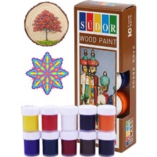 Artlantis Ahşap Boyası 10 Renk 20ML 1 Paket Südor 10 Lu Ahşap Boya Yüksek Kapatıcılık Canlı Renkle Hızlı Kuruma Mdf Biblo Hobi