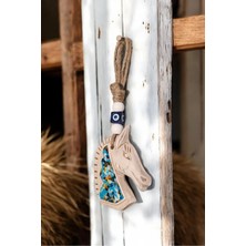 Buççin Online Mağaza  Nazar Boncuklu Gücün ve Asaletin Simgesi Mavi At Motifli Seramik Duvar Süsü Eşyası 9X10 cm Seramik Ç