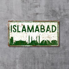 Buççin Online Mağaza  Islamabad Silüetli Dekoratif Alüminyum Tabela - Islamabad Manzaralı Duvar Dekoru Levha - 10CMX20CM M