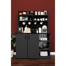Modern Kahve Köşesi Dolabı %100 MDF Çok Amaçlı Erzak Depolama Dolabı KAHVE02