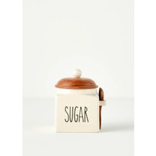 Bella Maison Sucre Seramik Kavanoz Krem 800 ml