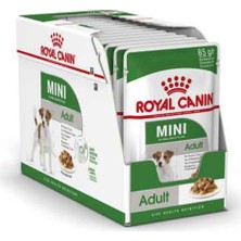 Royal Canin Mini Adult Pouch Kuzu Tatlı Yetişkin Köpek Konservesi 12X85 gr Ağırlığındaki Küçük Irklar İçin