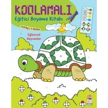 Kodlamalı Eğitici Boyama Kitabı - Eğlenceli Hayvanlar (5-6 Yaş / 1. Seviye