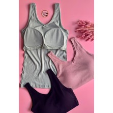 Elosia Chic Drape | 3 Adet V Yaka Pedli No Bra Kolsuz Modal Kumaş Atlet Seti